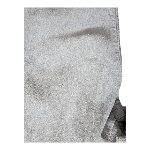 Vintage A.M.I. Suede Leather Jacket L Gray Satin Lined Western Y2K 90s - Picture 11 of 16